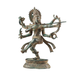 Indonesian Bronze Dancing Lord Rama Vintage Sculpture 10 Inch - Premium Antique Art | Jaipurio